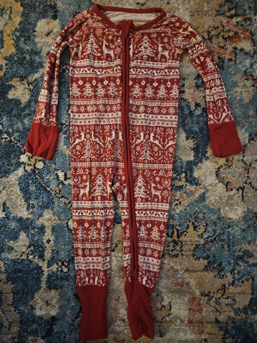 Little Sleepies Fair Isle Holiday Zippy